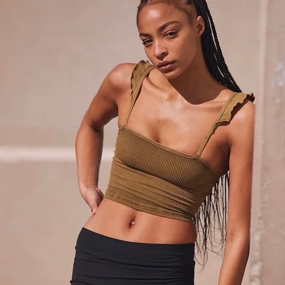 FREE PEOPLE Happiness Runs Flirty
Crop Tank . - Picture 3 of 9